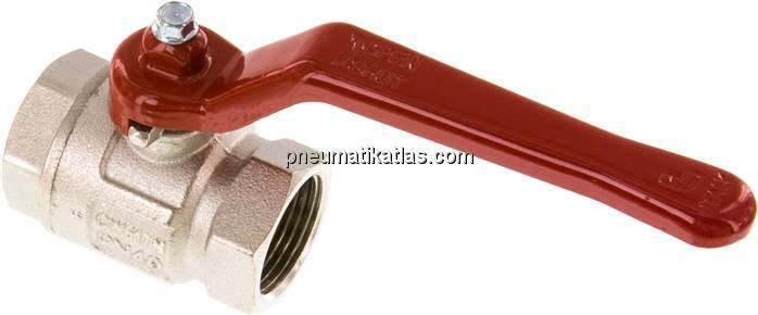 Messing-Kugelhahn, kurz, G 3/4", -0,9 bis 40 bar, voller Durchgang