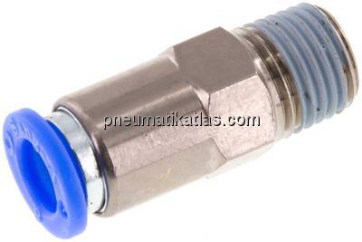 Rückschlagventil R 1/4"-8mm, Durchfluss vom Schlauch zum Gewinde, IQS-Standard