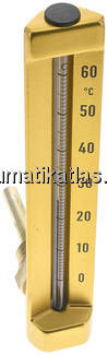 Maschinenthermometer (200mm) waagerecht/0 bis +60°C/63mm