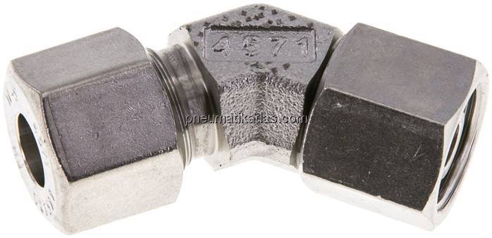 Einstellb. 45°-Schneidringverschraubung 10 S (M18x1,5), 1.4571