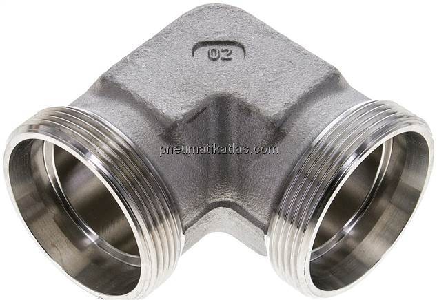 Winkel-Schneidringverschraubung 42 L (M52x2), ohne Mutter & Schneidring, 1.4571