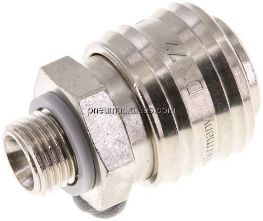 Kupplungsdose (NW7,2) G 1/4"(AG), Messing vernickelt