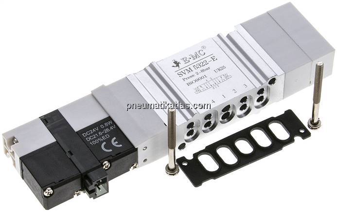 Magnetventil für S2V, 5/3-Wege (Mittelstellung entlüftet)