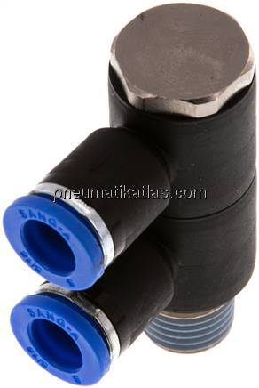 Steck-Mehrfachverteiler, 2-fach R 1/4"-8mm, IQS-Standard