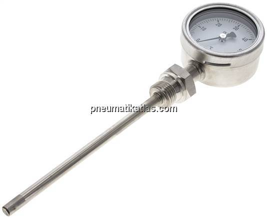 Bimetallthermometer, senkrecht D63/0 bis +60°C/160mm