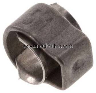 1-Ohr-Schlauchschelle 3,7 - 4,7mm, Edelstahl