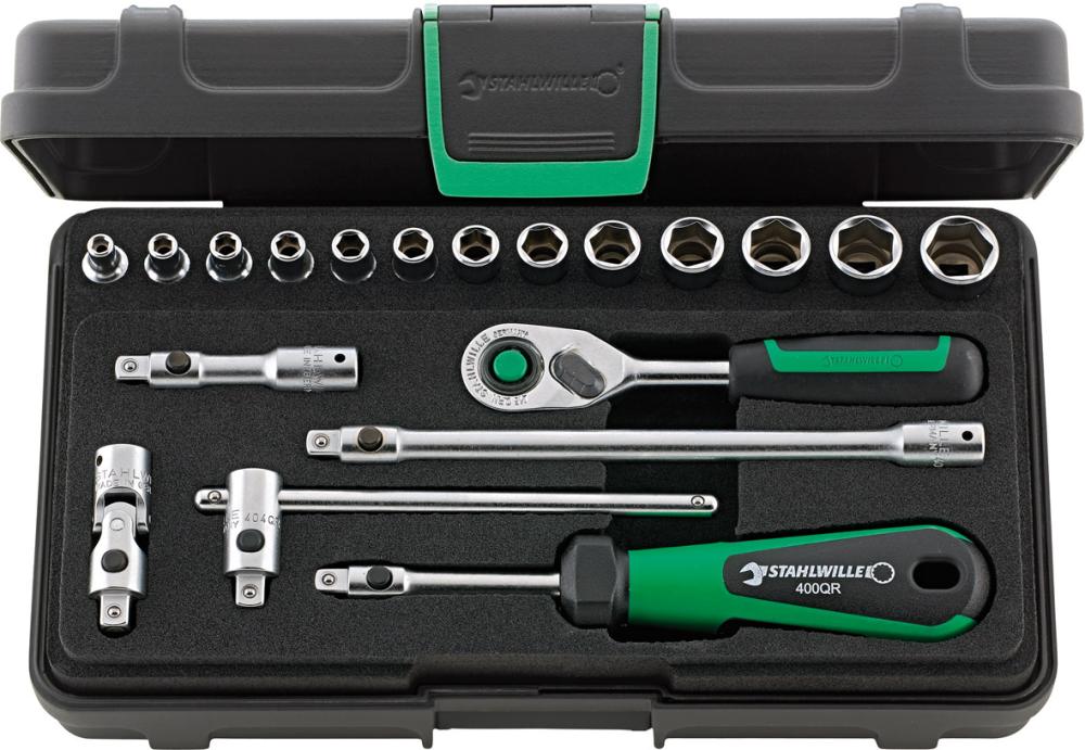 Steckschlüssel-Garnitur 1/4" 40/13/6QR 22-teilig Stahlwille