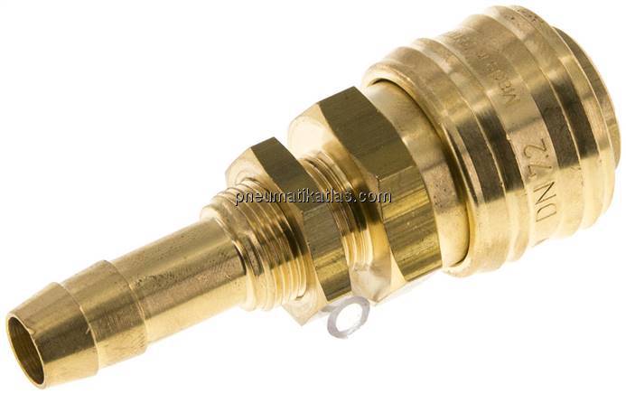 Schott-Kupplungsdose (NW7,2) 10mm Schlauch, Messing