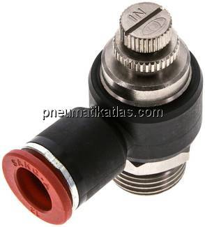 Winkel-Drosselrückschlagventil G 1/2"-12mm,zuluftregelnd