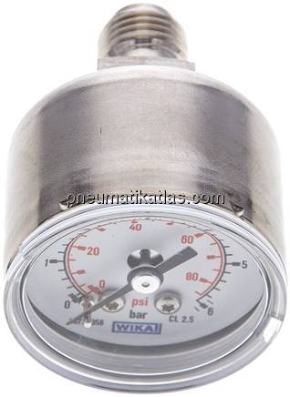 ES-Manometer waagerecht, 40mm, 0 - 6 bar, G 1/4"