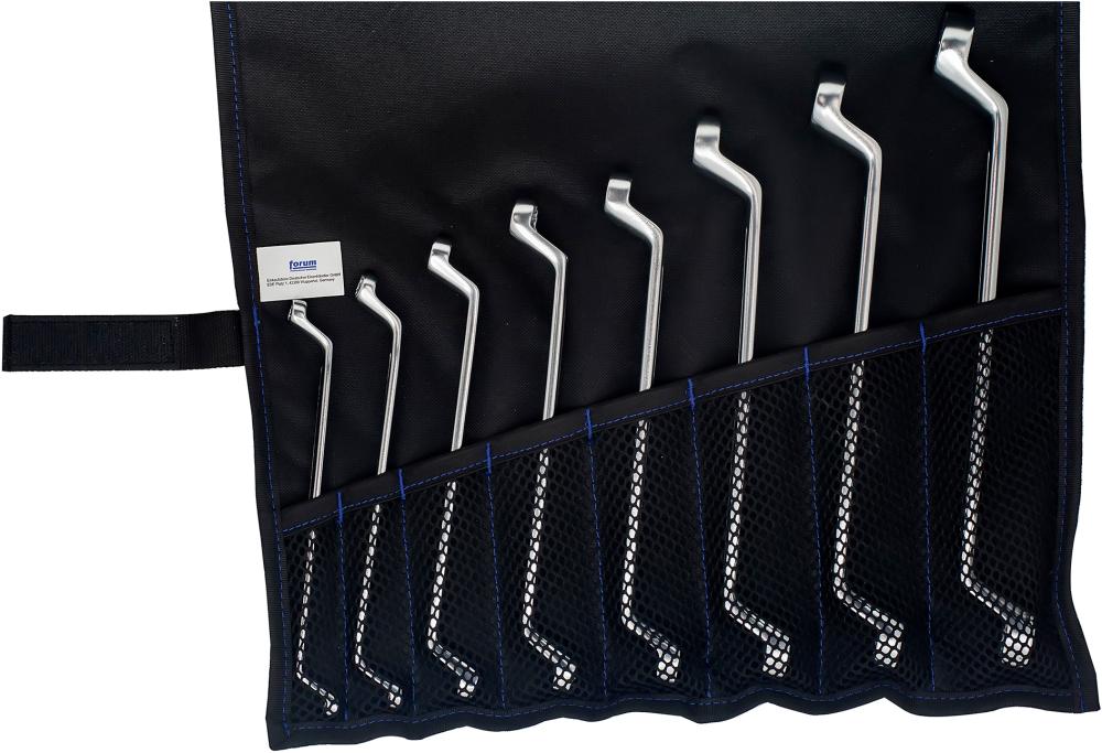 Doppelringschlüssel-Satz DIN838 6-22mm 8-teilig in Rolltasche FORUM