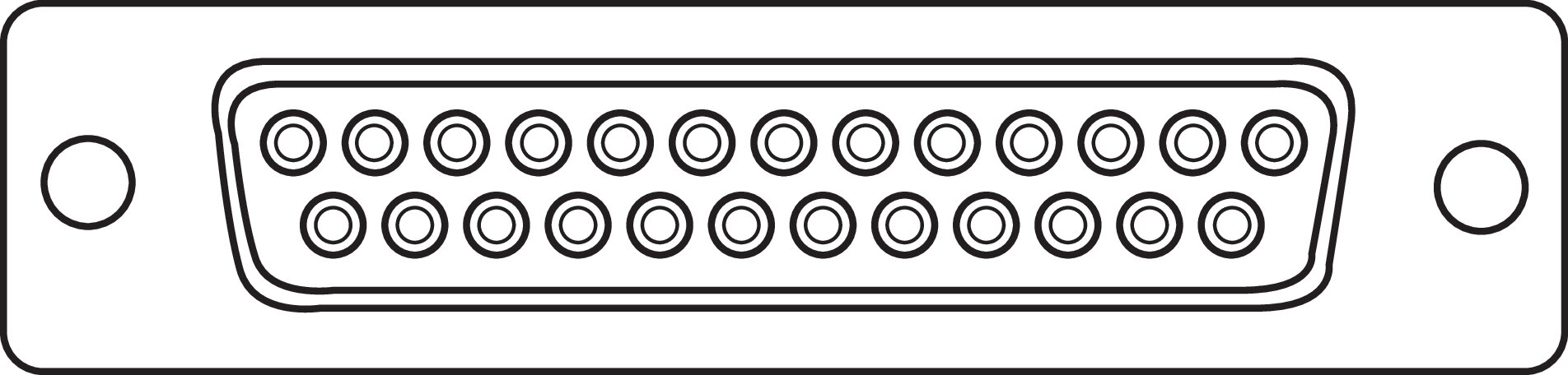 Zeichnung: D-Sub-Buchse (25-polig)