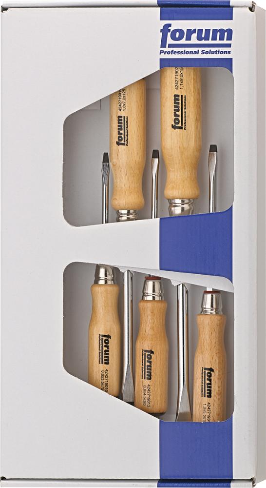 Schraubendreher-Satz Holz5tlg. Schlitz FORUM