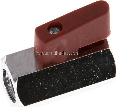 Messing-Minikugelhahn G 1/4" Innengewinde, PN 15