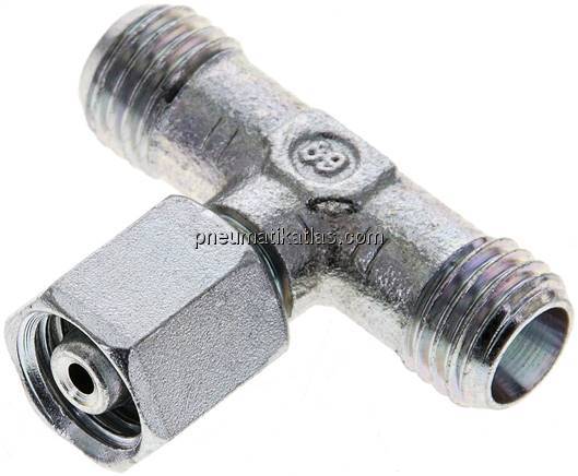 Einstellb. T-Schneidringverschraubung 6 L (M12x1,5), ohne Mutter & Schneidring, 