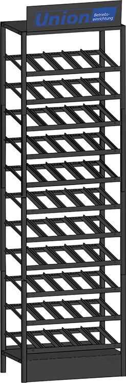 UNION C-Teile Modulturm 311 Böden schräg für Normteile lack. 7016 UNION Beschriftungsschild