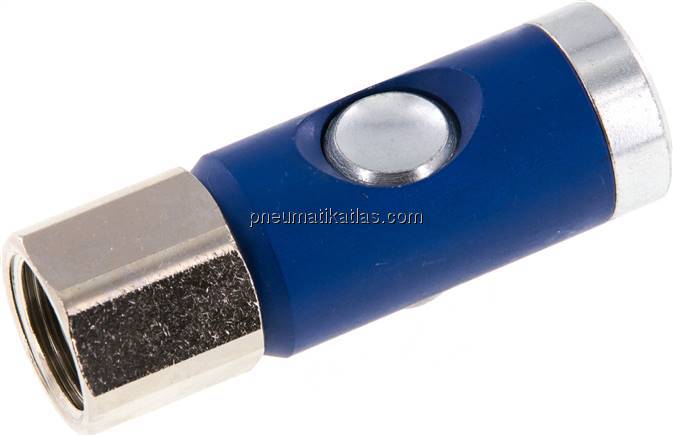 Sicherheits-Druckknopfkupplung (NW7,2), G 1/2" IG, Stahl verzinkt