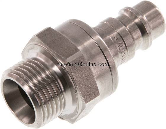 Kupplungsstecker (NW7,2) G 3/8"(AG), Edelstahl
