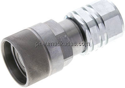 Flat-Face-Schraubkupplung, Stecker Baugr. 3, G 3/4"(IG)