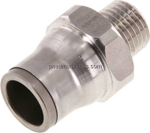 Gerader Steckanschluss NPT 1/4"-12mm, IQS-Edelstahl