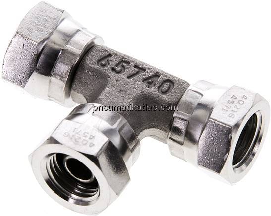 T-Verschraubung,60°Konus G 1/4" (IG), V4A