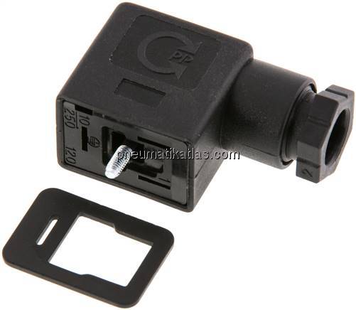 Stecker Größe 1 (Industrienorm B), schwarz