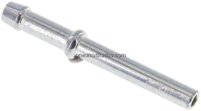 Schlauchnippel Rohr 5, Schl. 4 - 5mm, Stahl verzinkt