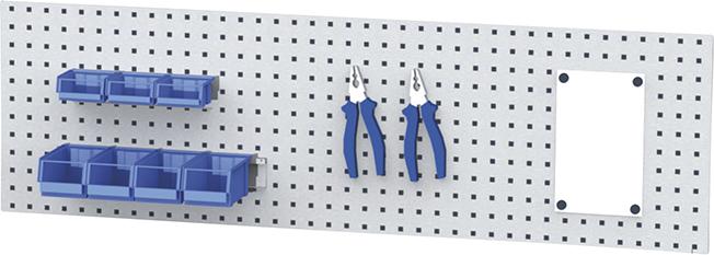 Lochplatte 1000x450mm Stahlblech m. Unterzügen Quadratloch 10x10 mm