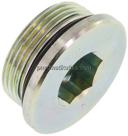 HD-Verschlussstopfen Innenskt. UN 1-5/8"-12, Stahl verzinkt