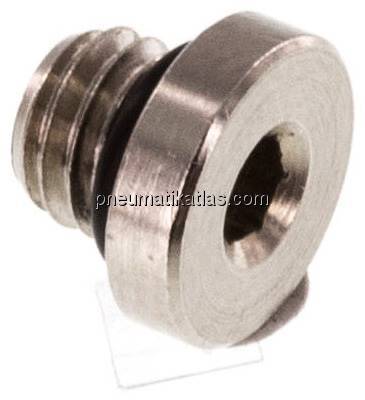 Verschlussstopfen Innenskt. M 5, Messing vernickelt