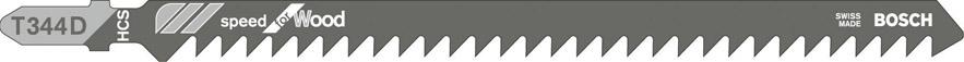 Stichsägeblatt T 344 D Bosch VE à 5 Stück Speed for Wood