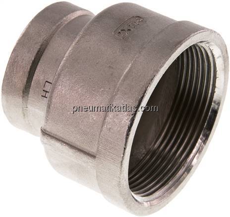 Rundmuffe Rp 2"-Rp 1-1/4", 1.4408