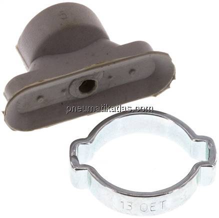 Ovalsauger, 24 x 8mm, Hub 1mm, NBR (60A), grau