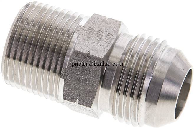 Doppelnippel NPT 3/4"-UN 1-1/16"-12(JIC), 1.4571