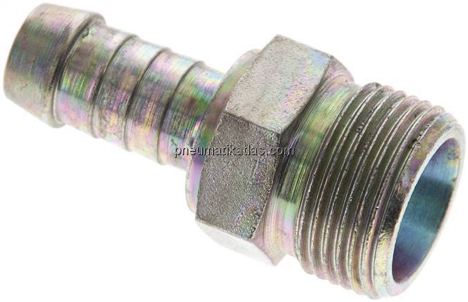 Schlauchnippel 14 S (M22x1,5), 11 - 12mm, Stahl verzinkt