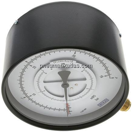 Differenzdruck-Manometer senkrecht, 160mm, 0 - 4 bar