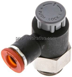 Kompakt-Drosselventil G 1/4"-6mm,zuluftregelnd