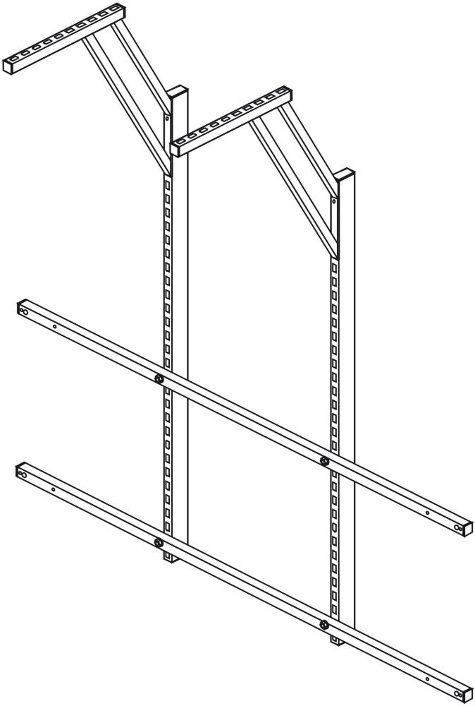 Tischaufbau m4p 2 Säulen, 1685 breit