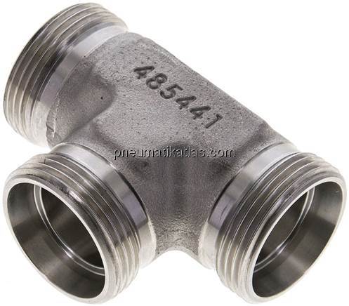 T-Schneidringverschraubung 28 L (M36x2), ohne Mutter & Schneidring, 1.4571