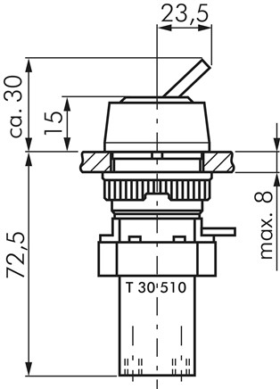 Zeichnung: 5/2-Wege Kipphebelventil