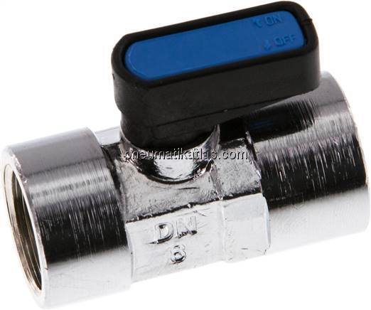 Messing-Minikugelhahn mit Entlüftungsbohrung G 3/8", PN 20