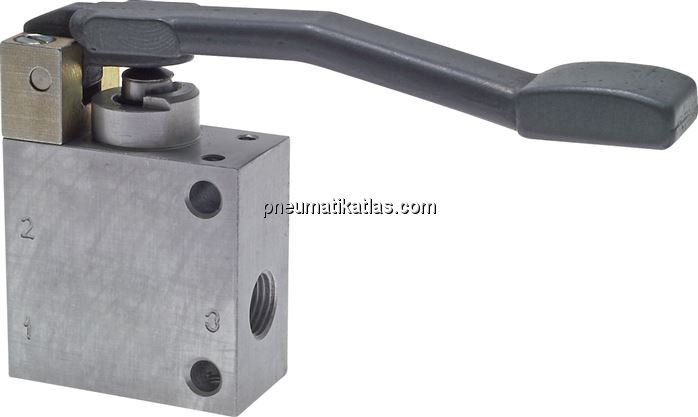 Exemplarische Darstellung: 3/2-Wege Tasthebelventi