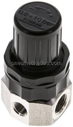 Edelstahl-Druckregler G 1/4", 0,5 - 10bar (Standard)
