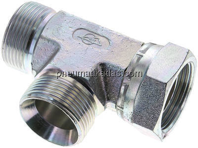 LTE-T-Stück, 60°-Kegel, G 1-1/4"(AG/IG), Stahl verzinkt