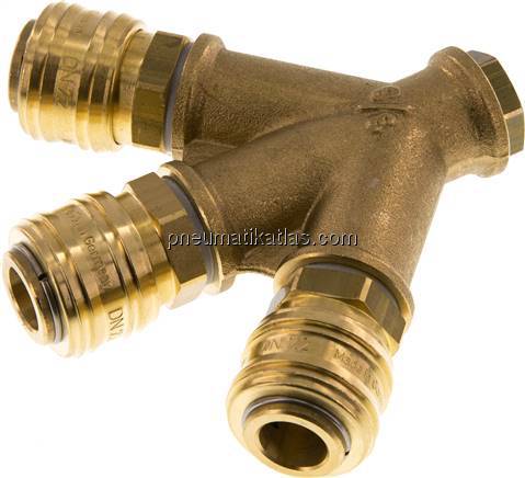 3-fach-Luftweiche mit Kupplungsdosen, G 1/4"