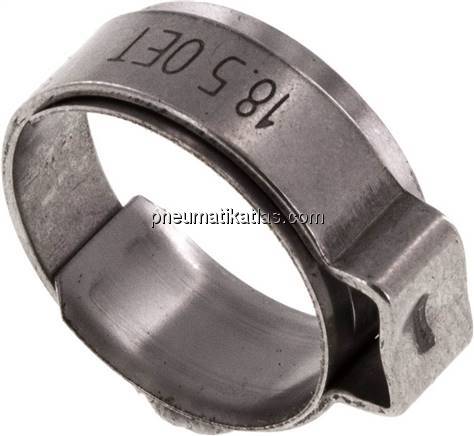 1-Ohr-Schlauchschelle 15,6 - 17,8mm, Edelstahl