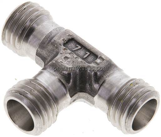 T-Schneidringverschraubung 6 L (M12x1,5), ohne Mutter & Schneidring, 1.4571