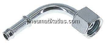 90°-Schlauchnippel M 16x1,5 Überwurfmutter, 7 - 8mm