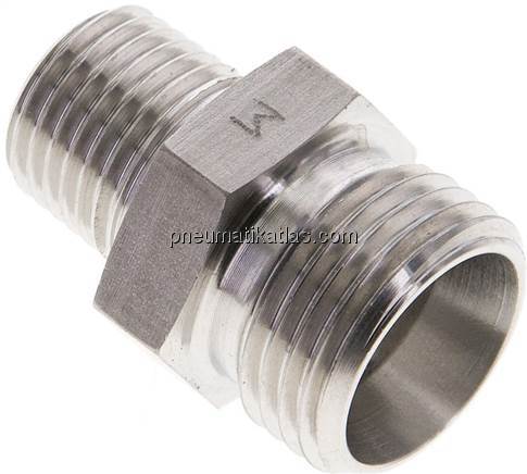 Gerade Schneidringverschr. R 1/4"-12 L (M18x1,5), ohne Mutter & Schneidring, 1.4