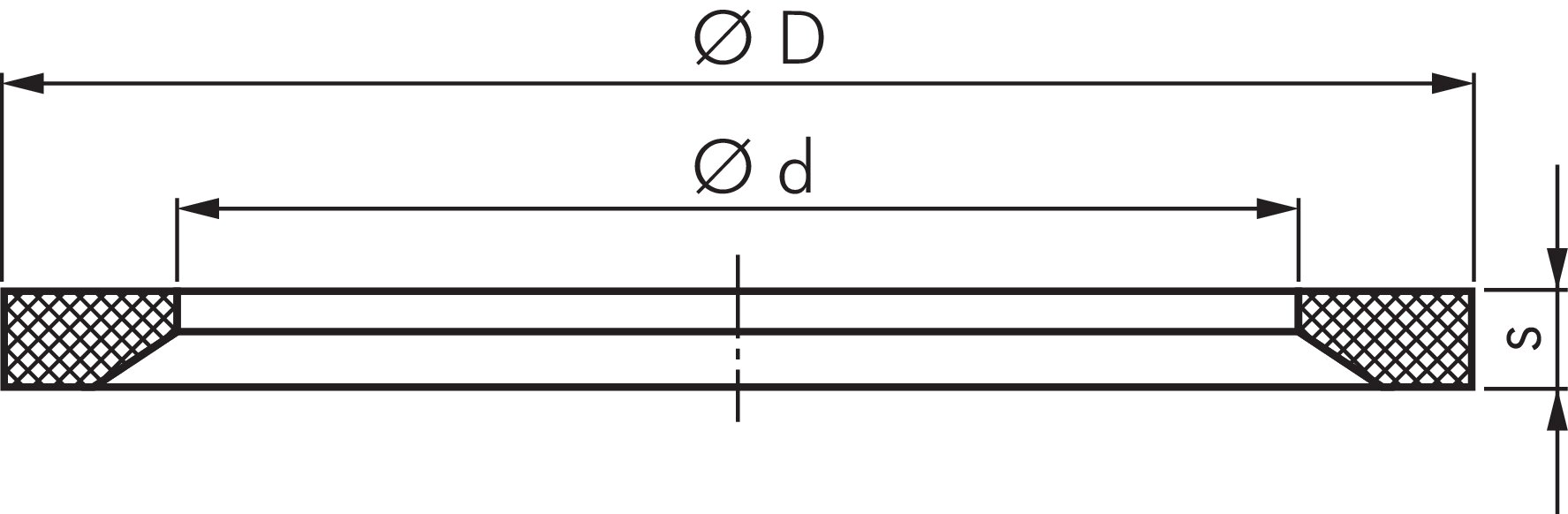Zeichnung: Profildichtring für Schneidringverschra